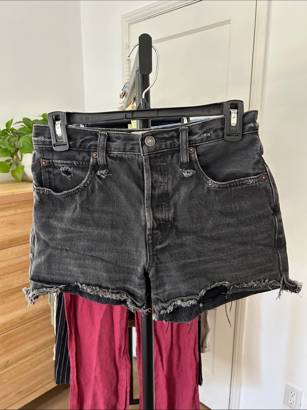 We The Free Distressed Jean Shorts. Size 25. 3” inseam. 14” waist. Clean.